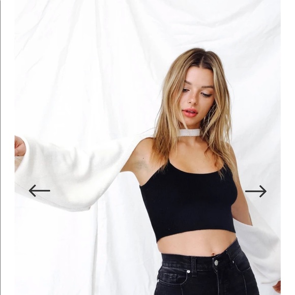 Bloggers Beige Knit gold Chain Arm warmer sleeve BLOGGER'S FAVE! - Picture 7 of 13